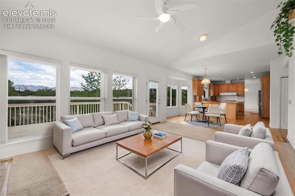 Image 2 of 48: Virtually Staged...
Family Room and Breakfast Nook Area, Walk-out to Deck