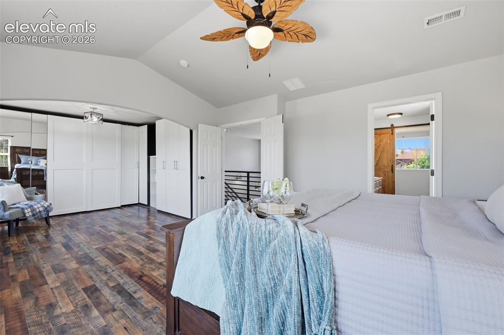 Image 28 of 49: Double door entry and private bath suite in the master retreat!