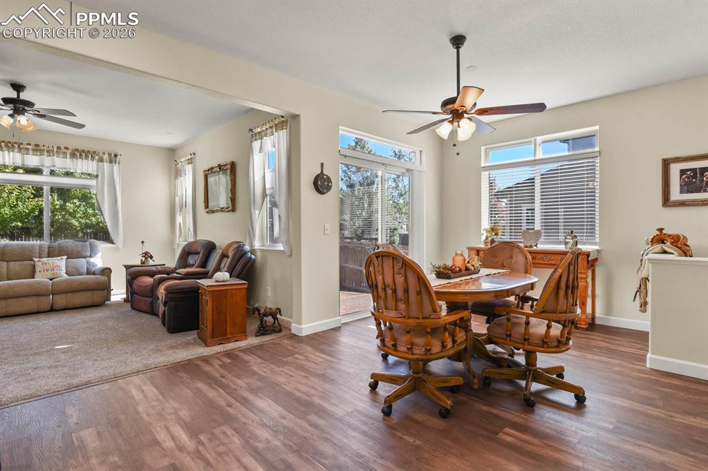 Image 13 of 43: Walk-out to the backyard.