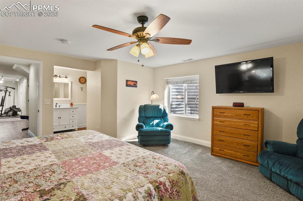 Image 31 of 43: Basement Level Junior Primary Suite (Bdrm #4) with Private 3/4 Bathroom