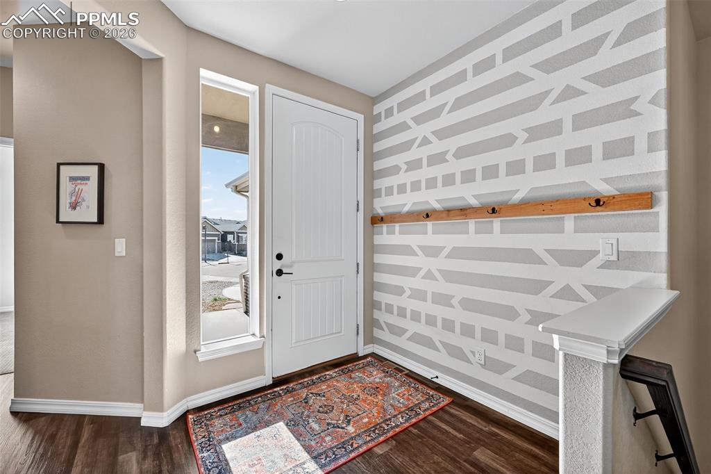 Image 8 of 32: entry way with luxury vinyl flooring