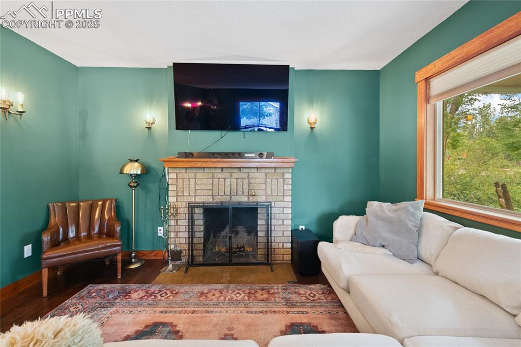 Image 5 of 43: Wood Burning Fireplace