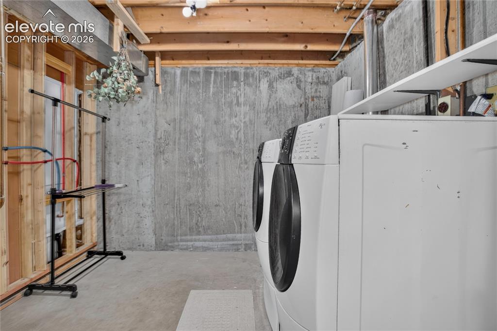 Image 19 of 20: Laundry & storage area - lower level