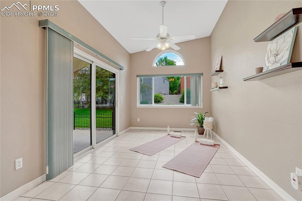 Image 17 of 38: ...or a home office. And, it walks out to the...