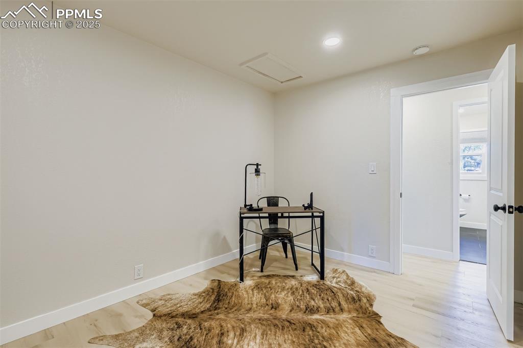 Image 17 of 31: Office/den/non-conforming bedroom w/closet and french doors