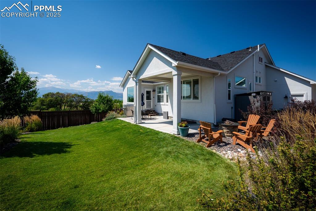 Image 4 of 37: Mountain Views with covered patio and Firepit