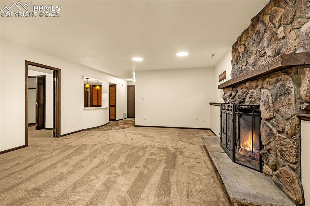 Image 23 of 50: Spacious lower level family room