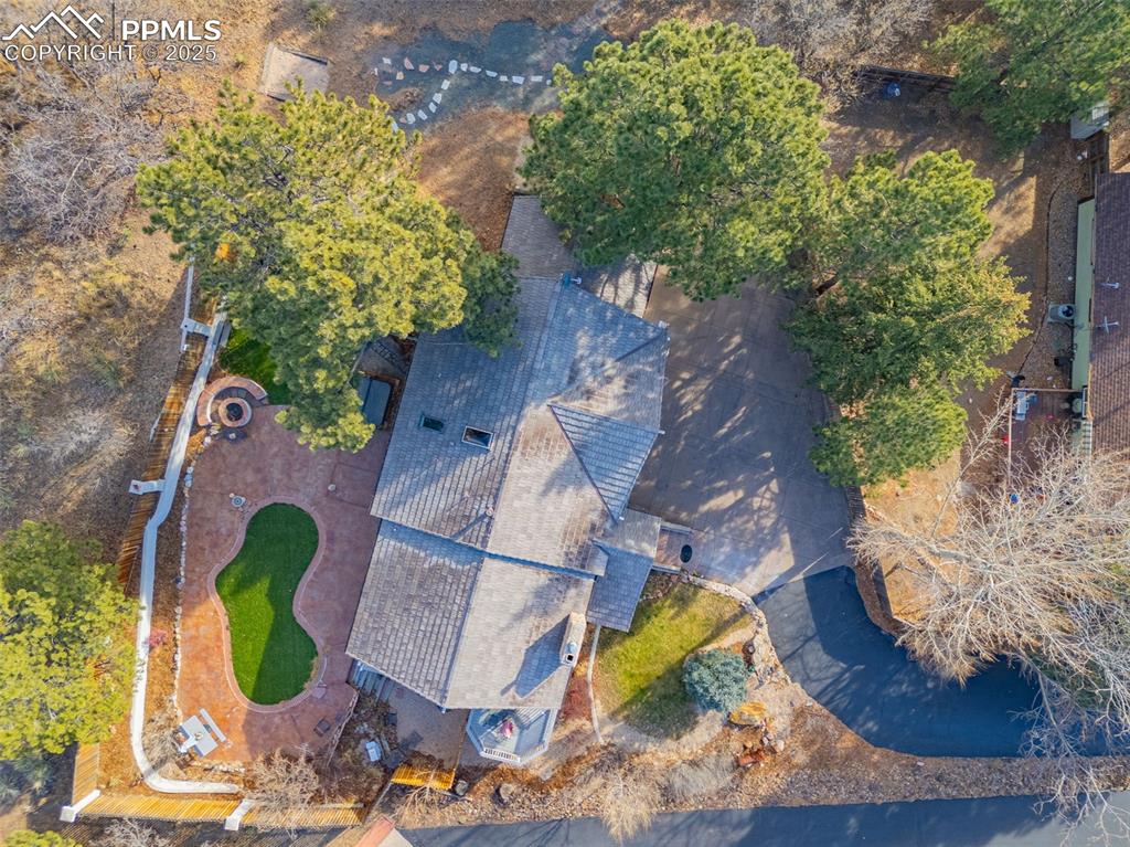 Image 46 of 50: Aerial view of property and surrounding area