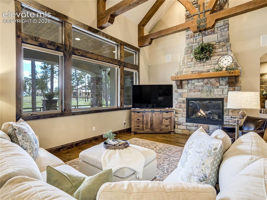 Image 4 of 50: Tucked quietly among the pines, this European-inspired retreat captures the