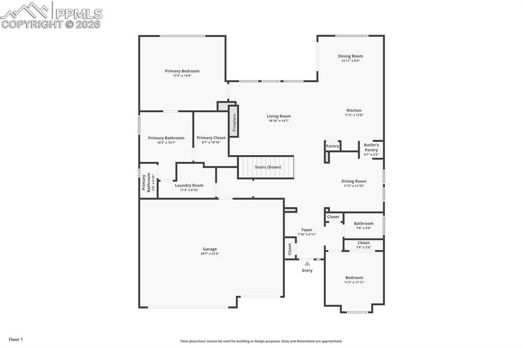 Image 49 of 50: Main Level Floorplan