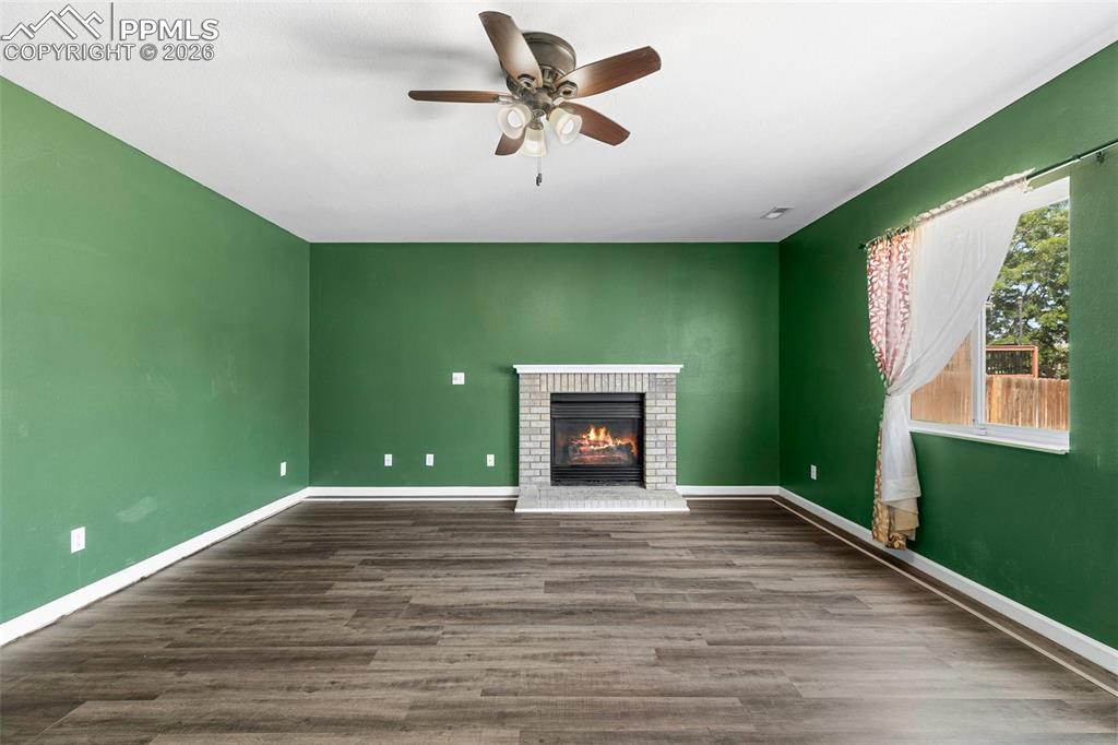 Image 12 of 26: Family room on the lower level