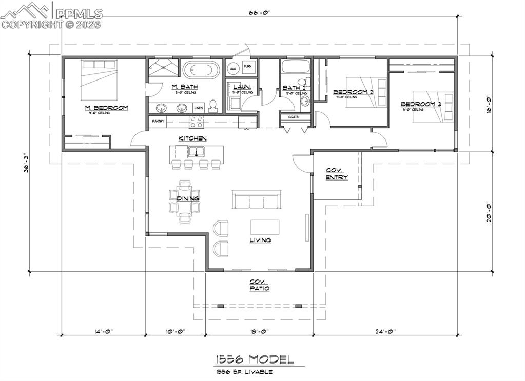 Image 14 of 14: Floorplan -no garage attached