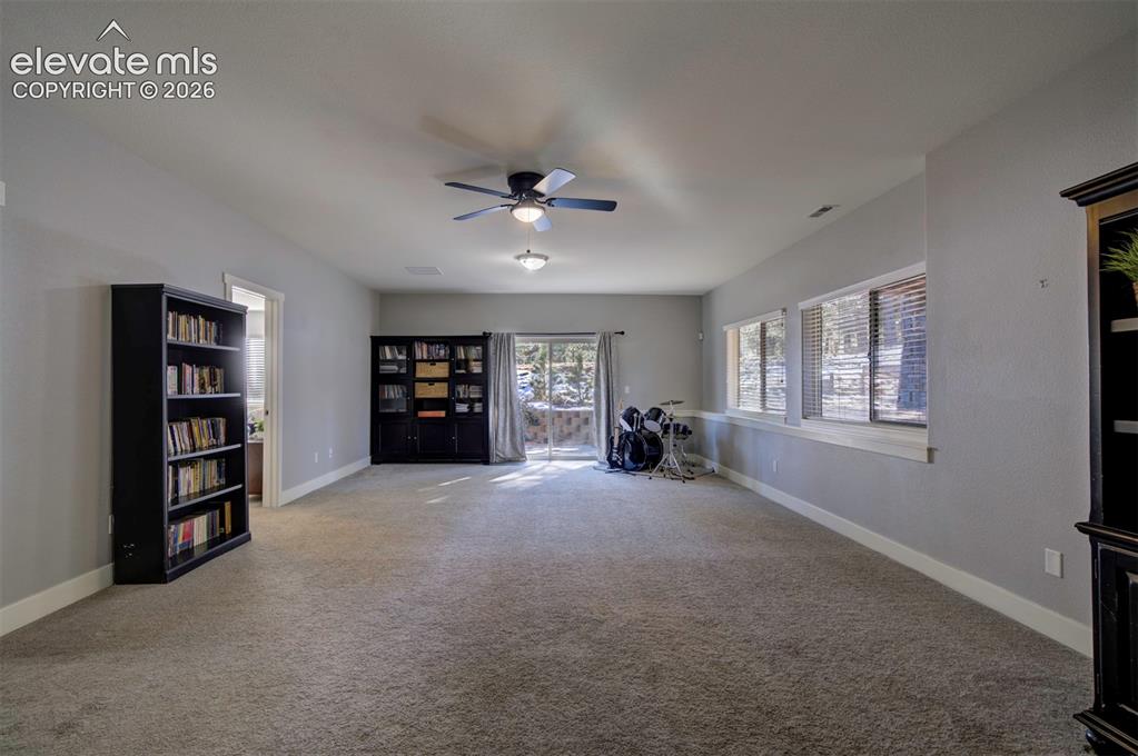 Image 35 of 44: Basement family room with walkout