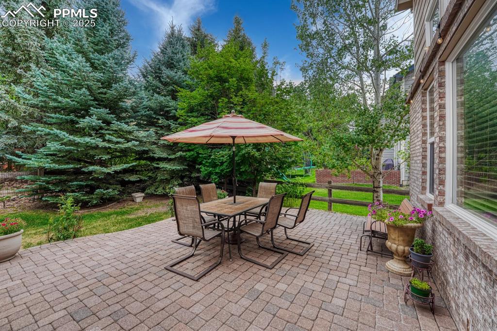 Image 45 of 50: View of patio / terrace featuring outdoor dining space