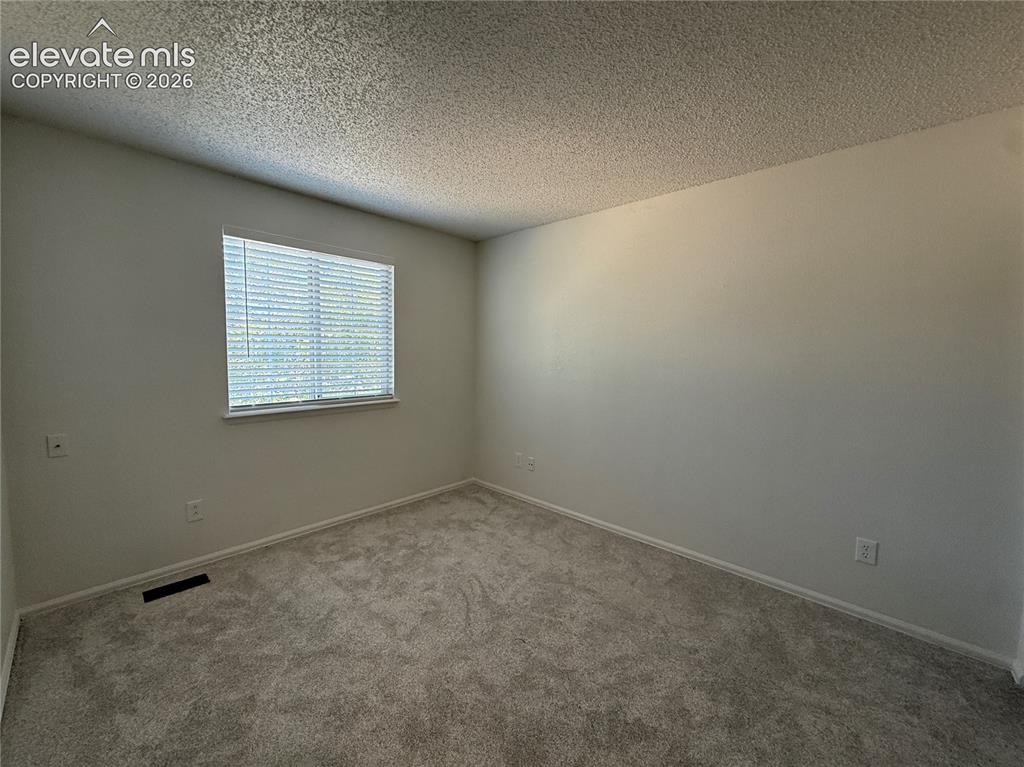Image 13 of 20: Spacious room featuring neutral carpeting, light-toned walls, and a single
