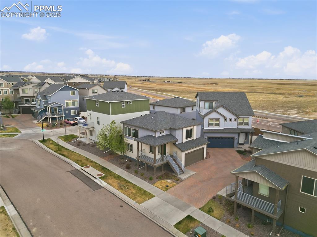 Image 37 of 40: Aerial perspective of suburban area