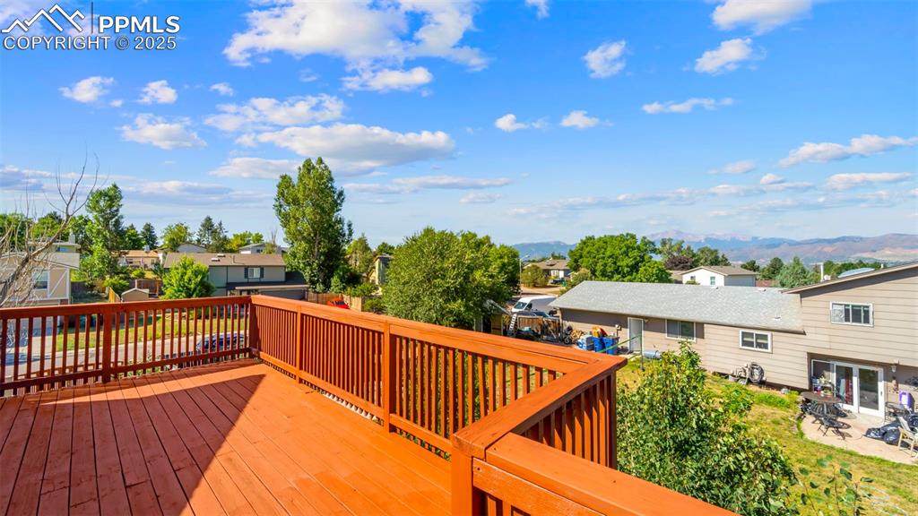 Image 31 of 38: Upper level deck has incredible views for your morning coffee watching the