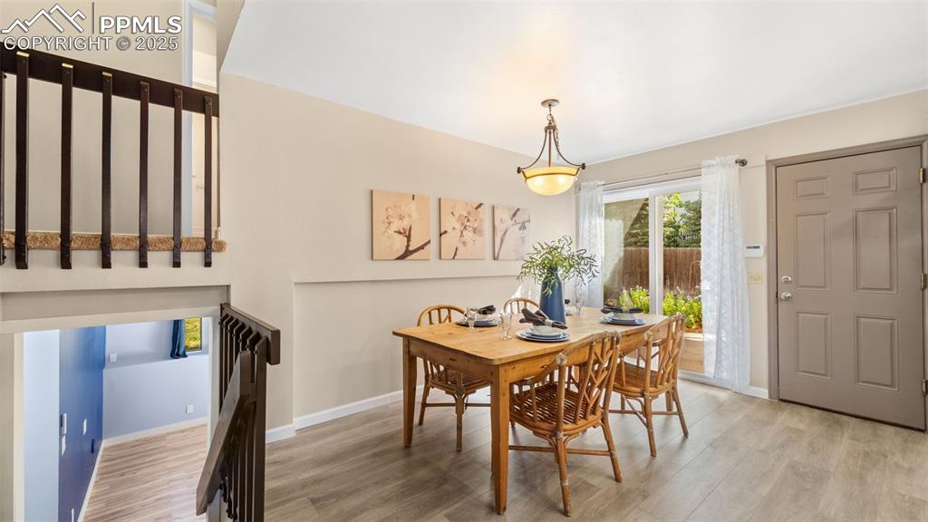 Image 9 of 38: Dining room has plenty of space for a large table.