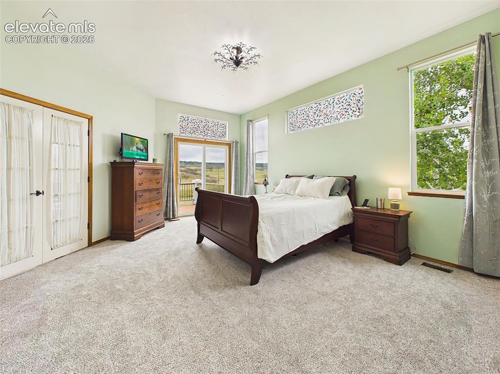 Image 16 of 50: Spacious primary suite featuring plush carpeting, large windows, and privat