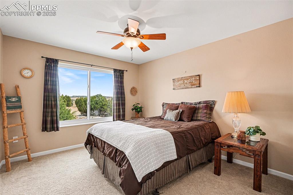 Image 23 of 47: The second bedroom on the main level is bright and spacious, featuring ampl