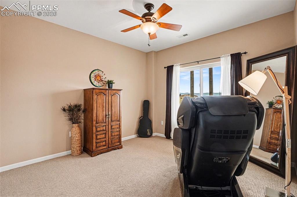 Image 29 of 47: The 2nd  basement bedroom is spacious and versatile, featuring ample natura