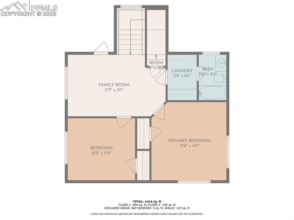 Image 36 of 45: Upstairs floor plan