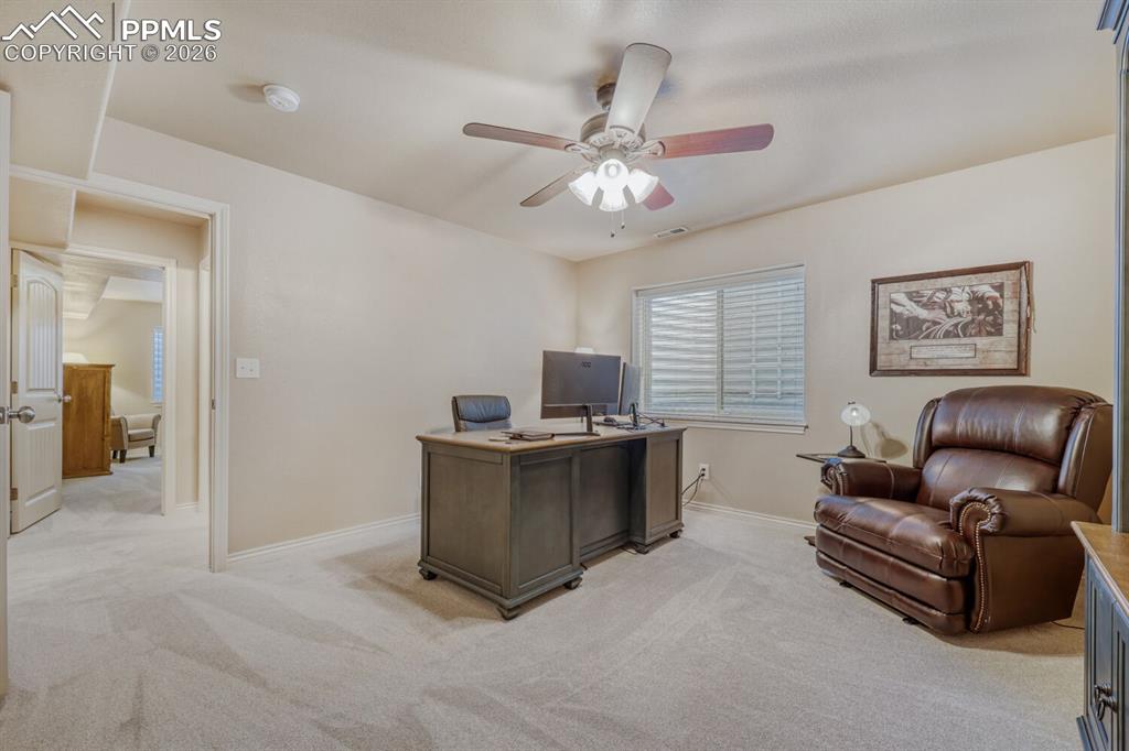 Image 35 of 50: Basement Bedroom #2 Currently used as an Office
