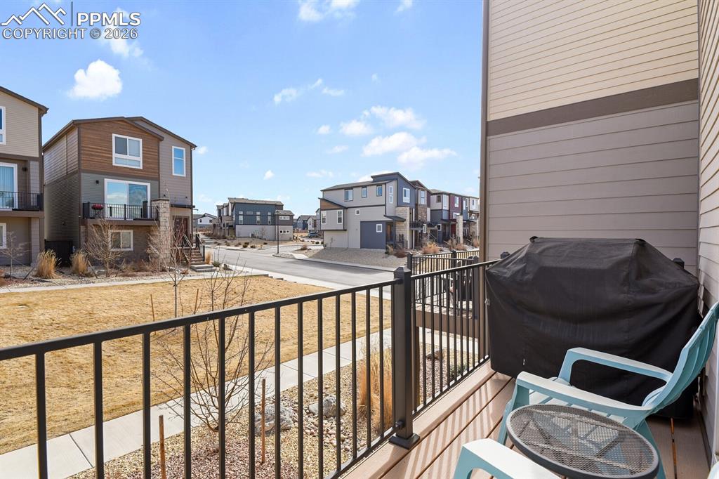 Image 28 of 34: Front Balcony With Gas Stub