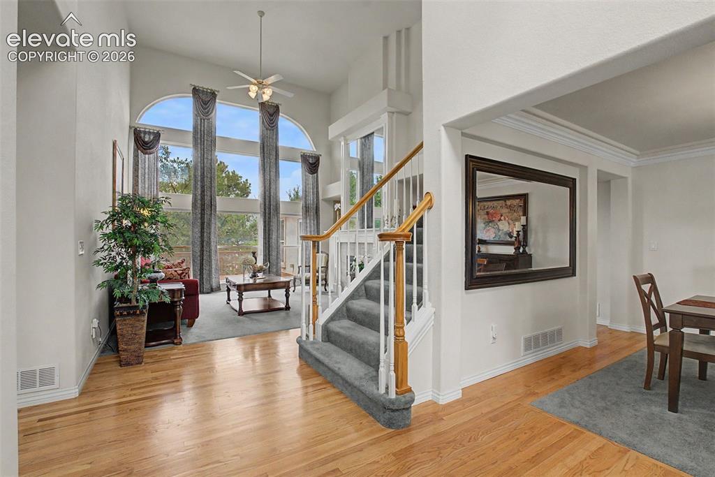 Image 3 of 50: 2 Story Entryway with Chandelier!