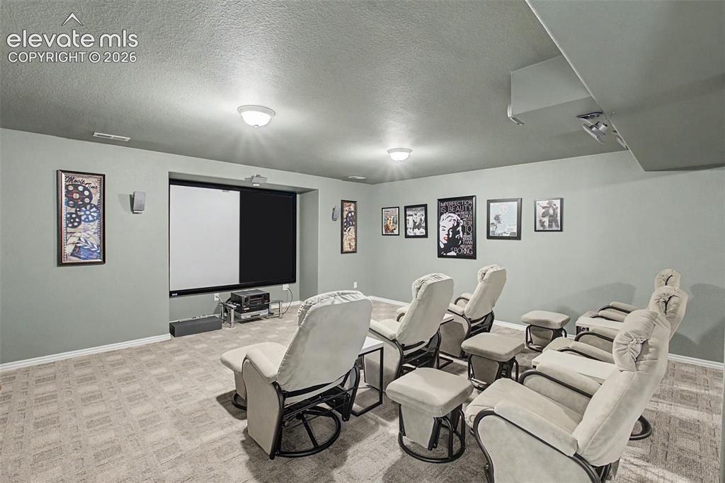 Image 33 of 50: Built-in Media Room with Adjoining Exercise Room Each with Separate Entranc