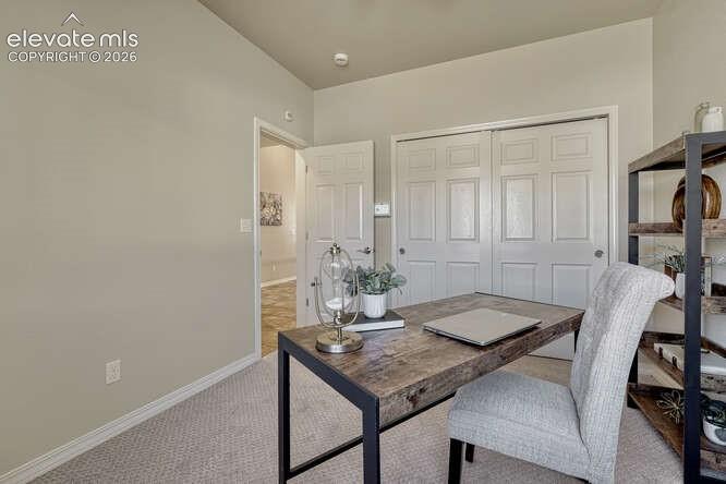 Image 16 of 42: Main level Bedroom #2 that could be used as an office