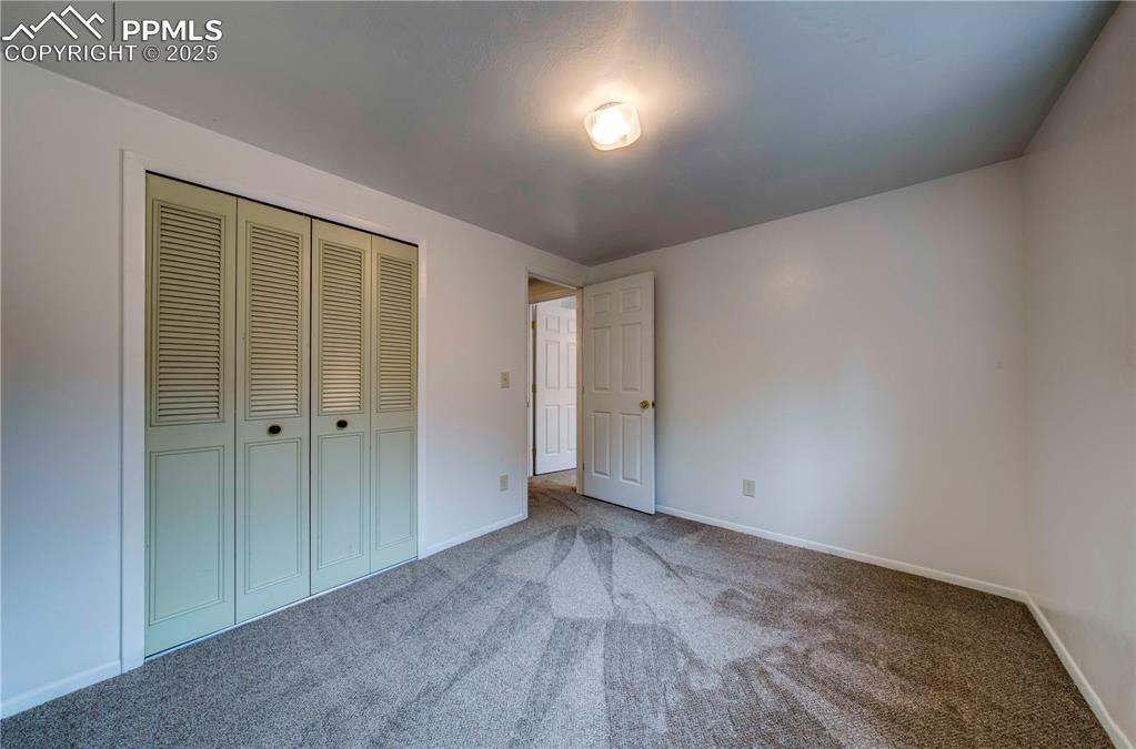 Image 39 of 50: Unfurnished bedroom featuring carpet and a closet