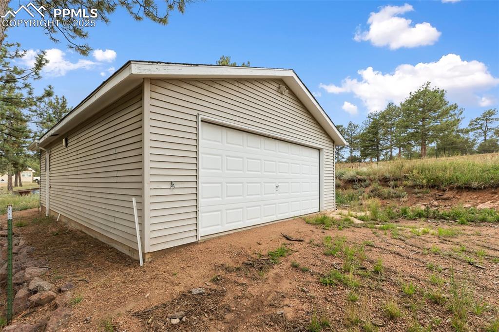 Image 32 of 37: View of detached garage