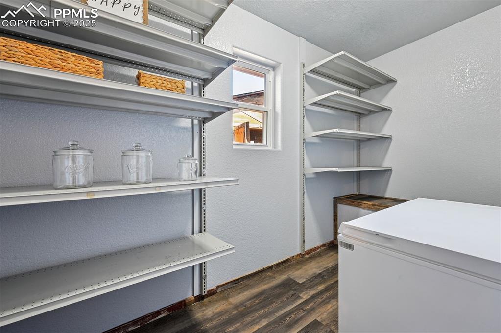 Image 14 of 50: Large walk-in pantry with freezer