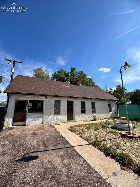 Caption: Front of Structure