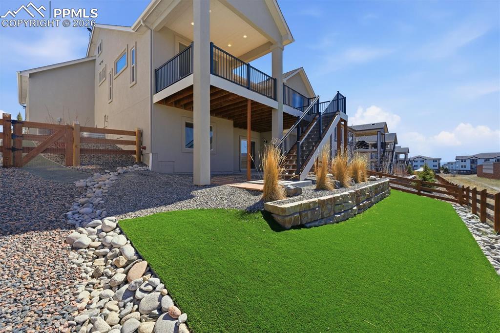 Image 41 of 44: Backyard with Synthetic Turf