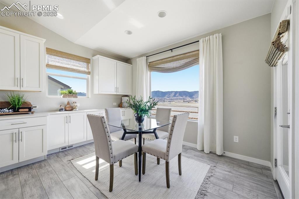 Image 8 of 44: Dining Nook with extended cabinets