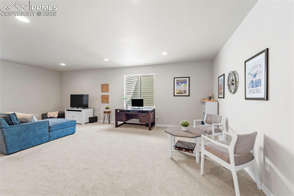 Image 27 of 46: The perfect stage for everything from game night to Hallmark movies.