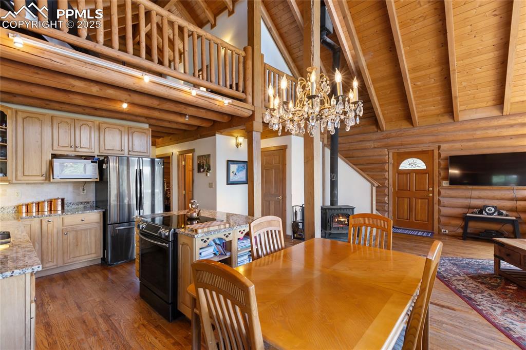 Image 11 of 34: And even a cool, vintage chandelier