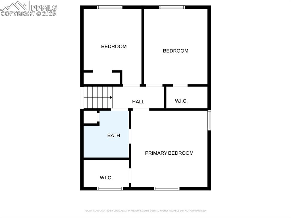 Image 40 of 41: Upstairs floor plan