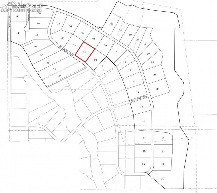 Image 4 of 4: Plat Map. Illustrating lot divisions and street configurations for the prop