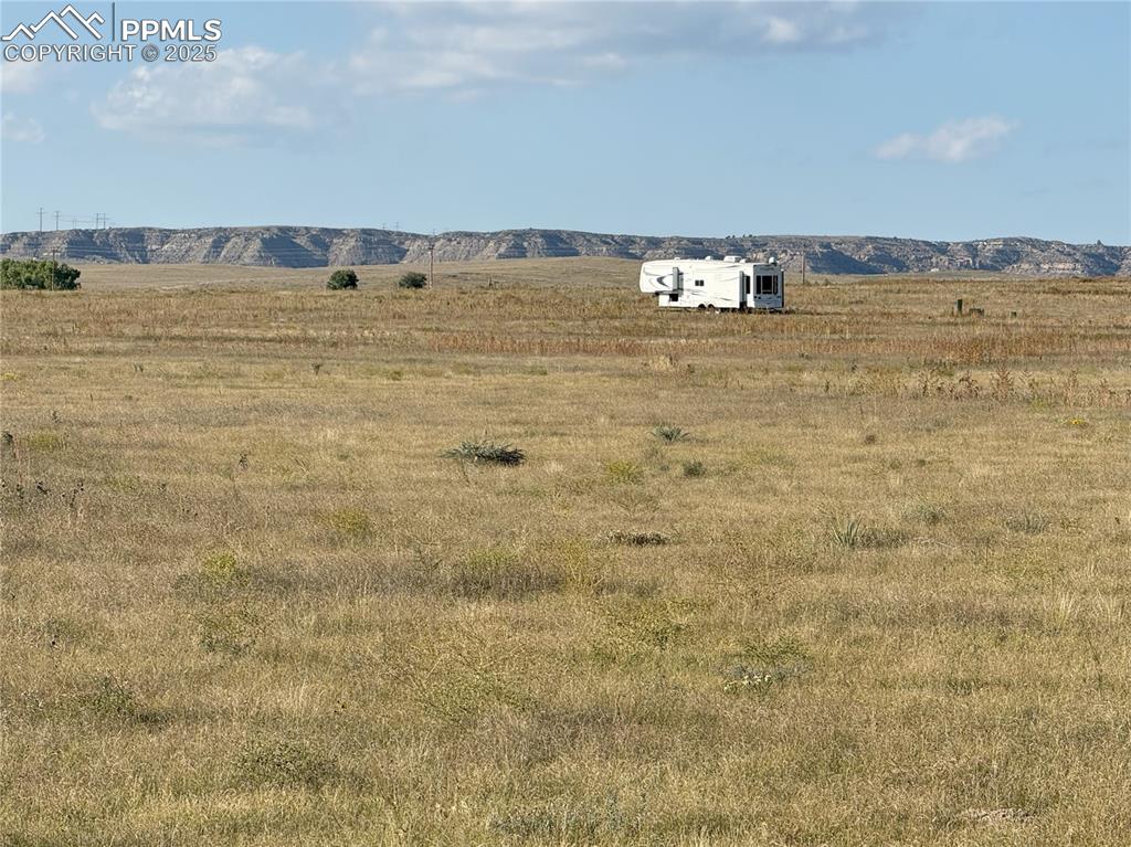 Caption: View of yard with a view of countryside