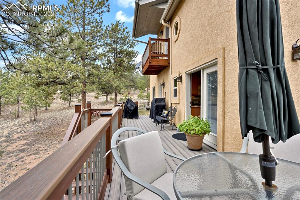 Image 12 of 44: Lower deck, sliding door from the living room