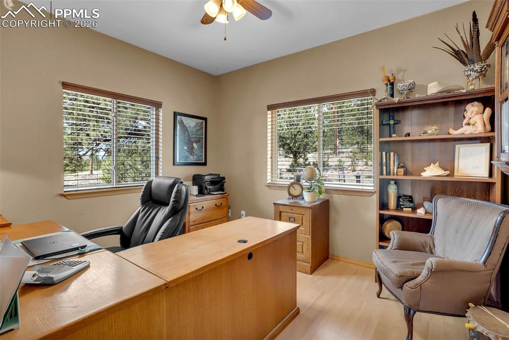 Image 20 of 44: Main level bedroom #2, used as an office