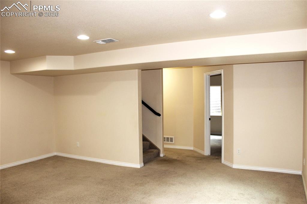 Image 34 of 46: Recreation Family Room in Basement