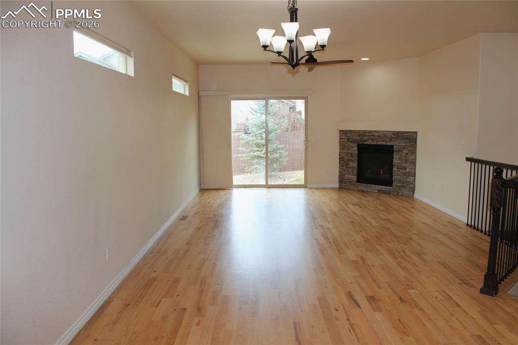 Image 6 of 46: Great Room with Gas Log Fireplace