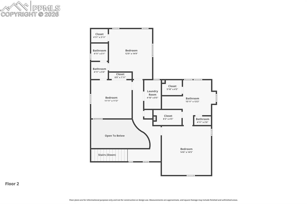 Image 49 of 49: Upper Level Floor Plan