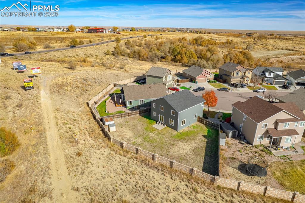 Image 29 of 35: Aerial perspective of suburban area