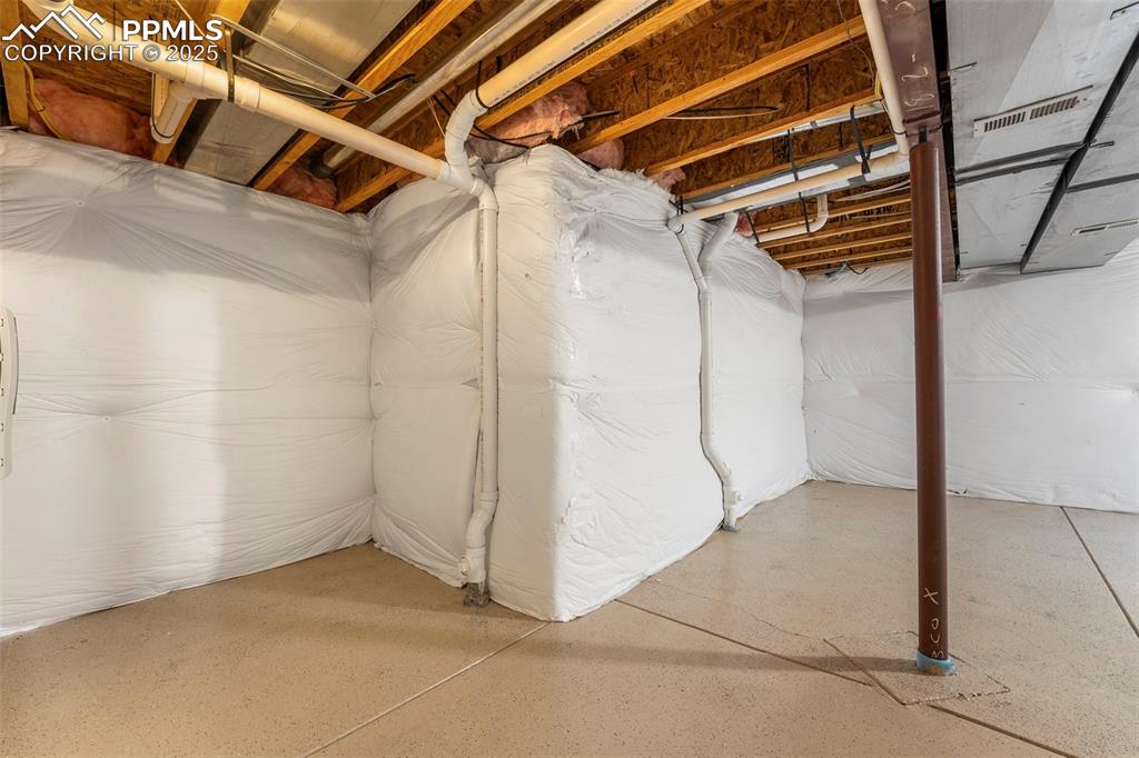 Image 34 of 49: View of unfinished basement