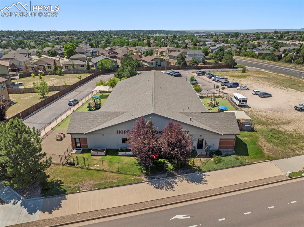 Image 47 of 49: Aerial view of residential area